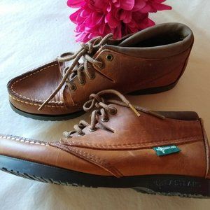 EASTLAND Brown Leather Ankle Boots Lace-Up